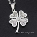 High quality stainless steel pendant necklace full diamond four-leaf clover necklace wholesale